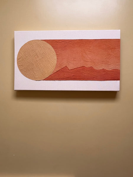 Flame Sunset   28" x 16" original art