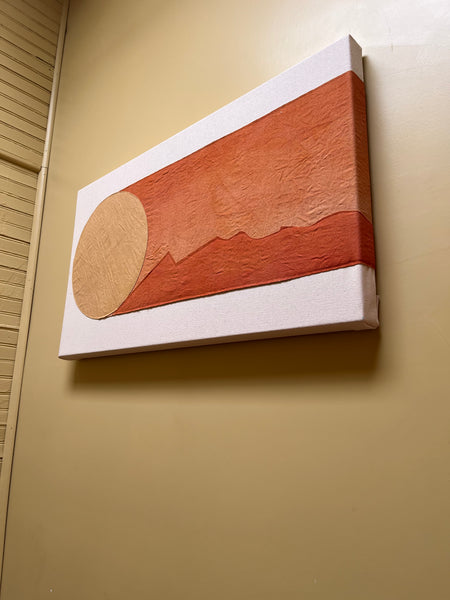 Flame Sunset   28" x 16" original art