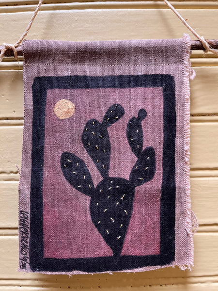 Nopales red sky  6 in X 4.5 in  - small series
